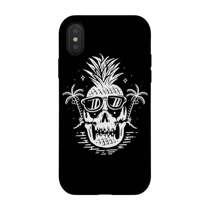 iPhone Xs / X StrongFit Skull Pineapple 2 by Afif Quilimo