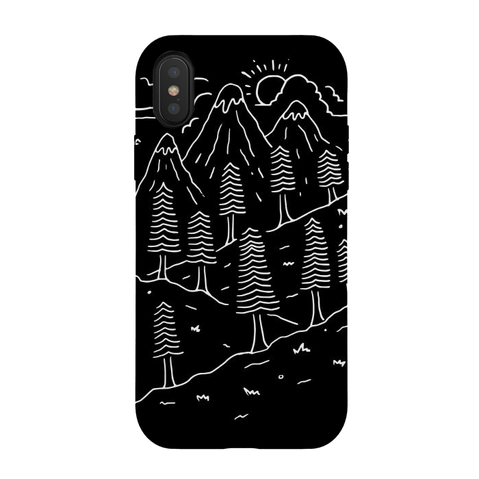 iPhone Xs / X StrongFit Hiking Trails by Afif Quilimo