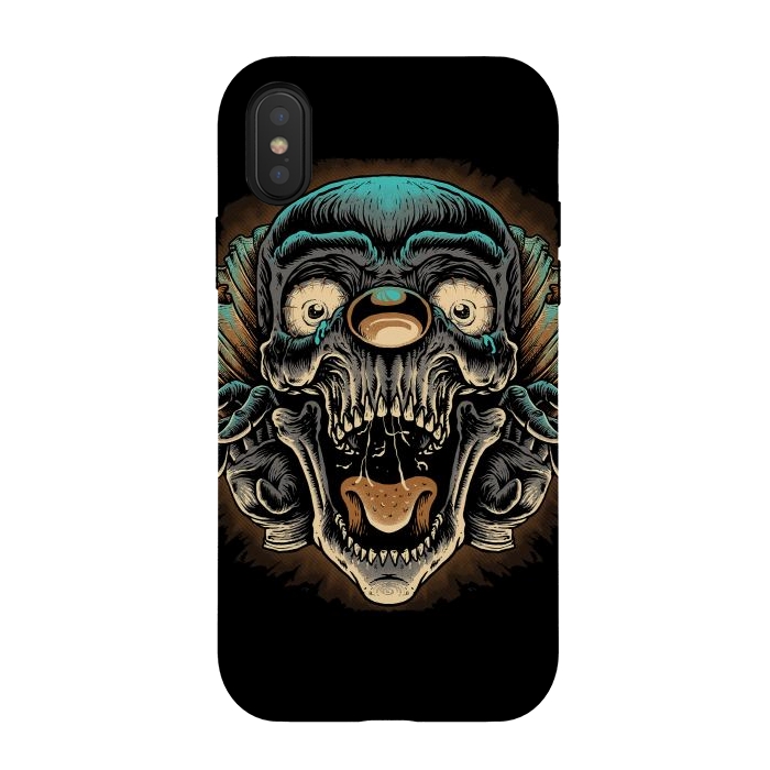 iPhone Xs / X StrongFit Scary Clown by Afif Quilimo