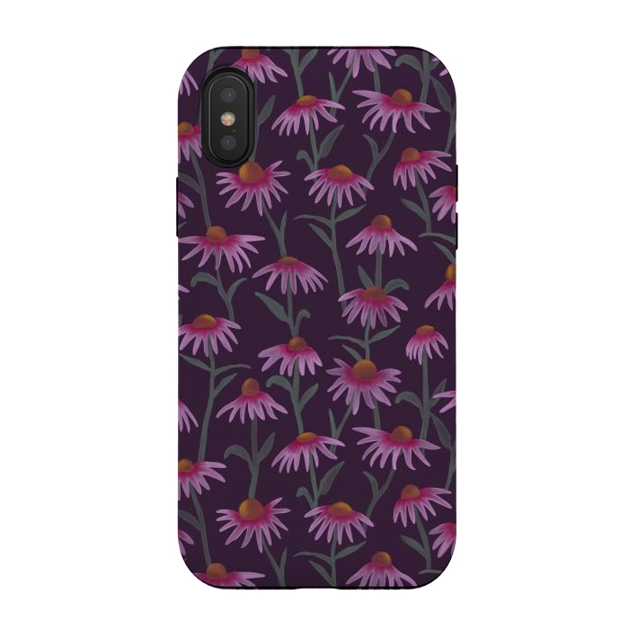 iPhone Xs / X StrongFit Echinacea Flowers by Tishya Oedit