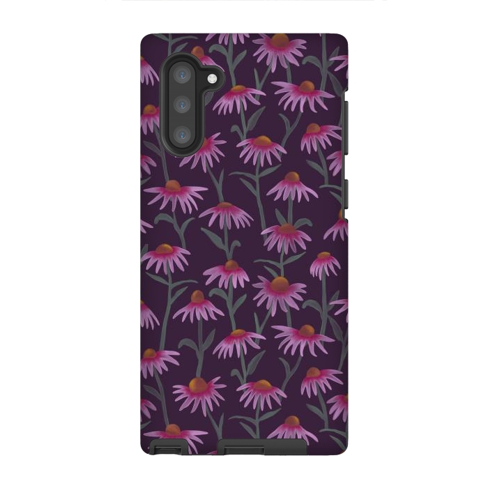 Galaxy Note 10 StrongFit Echinacea Flowers by Tishya Oedit