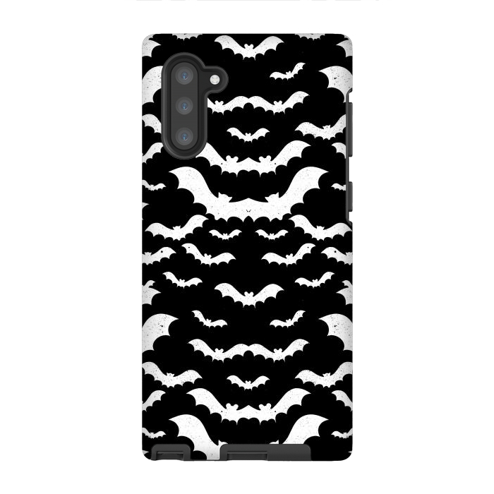Galaxy Note 10 StrongFit Spooky bats Halloween pattern by Oana 