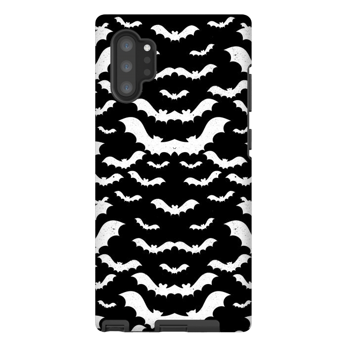 Galaxy Note 10 plus StrongFit Spooky bats Halloween pattern by Oana 