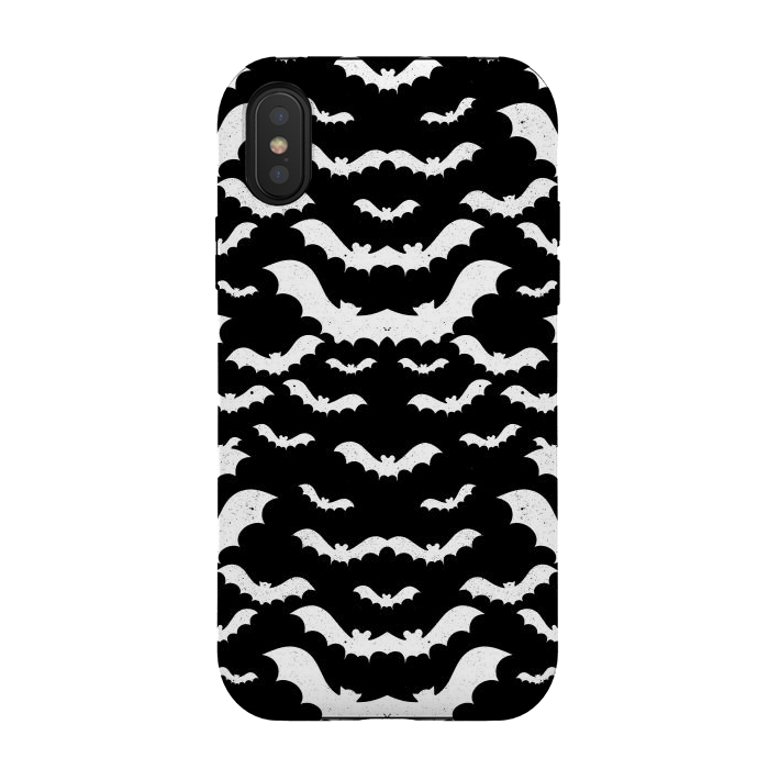 iPhone Xs / X StrongFit Spooky bats Halloween pattern by Oana 