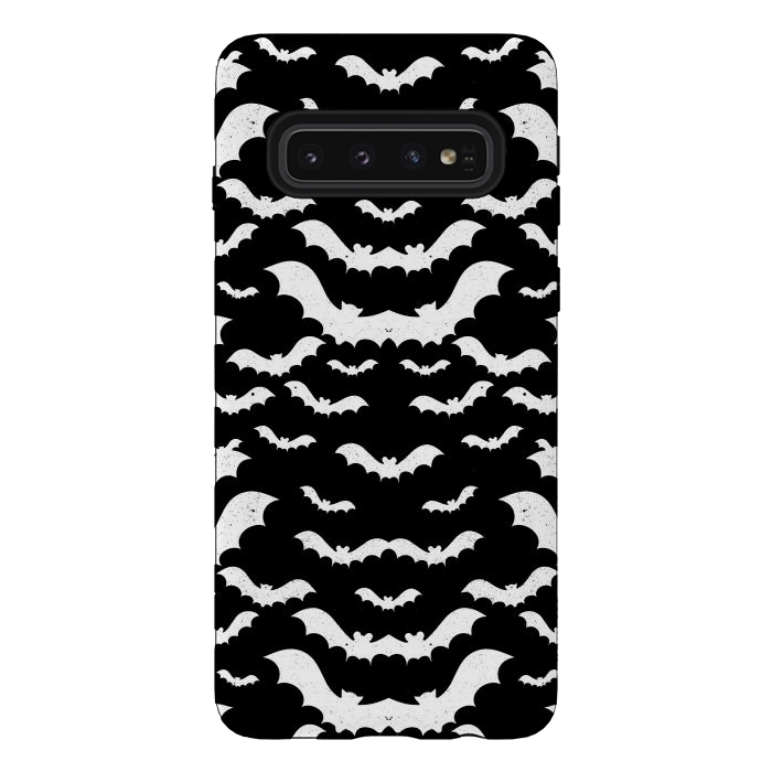 Galaxy S10 StrongFit Spooky bats Halloween pattern by Oana 