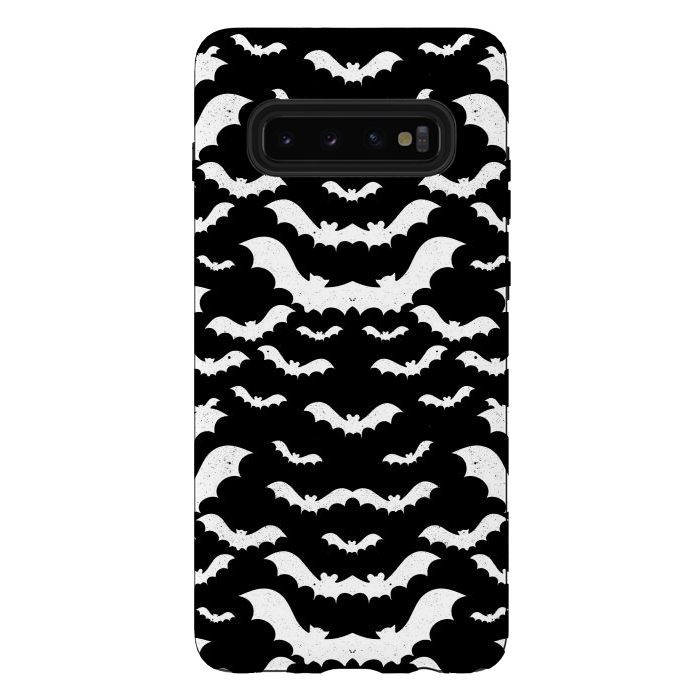 Galaxy S10 plus StrongFit Spooky bats Halloween pattern by Oana 