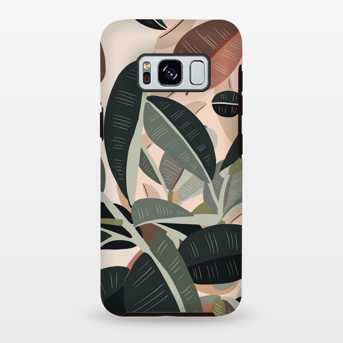 Galaxy S8 plus StrongFit Green leaves abstract by Mmartabc