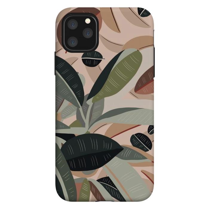 iPhone 11 Pro Max StrongFit Green leaves abstract by Mmartabc
