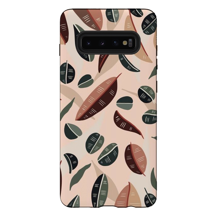Galaxy S10 plus StrongFit Botanical leaves fall by Mmartabc