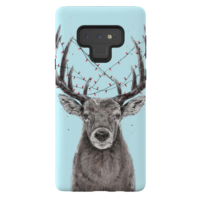 Galaxy Note 9 StrongFit Xmas deer by Balazs Solti
