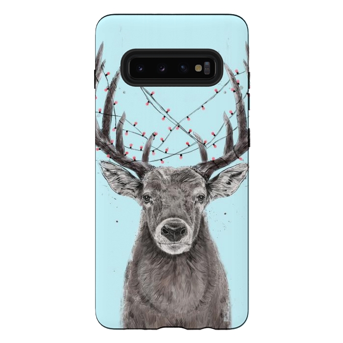 Galaxy S10 plus StrongFit Xmas deer by Balazs Solti