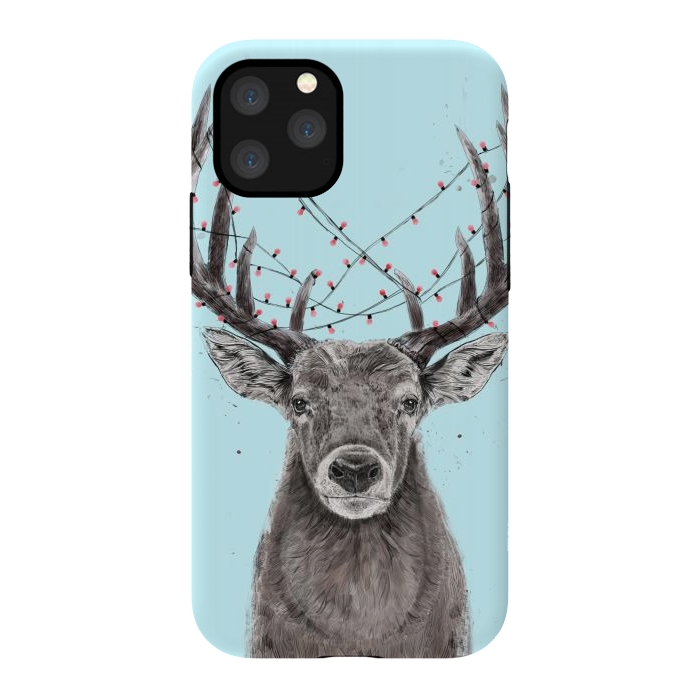 iPhone 11 Pro StrongFit Xmas deer by Balazs Solti
