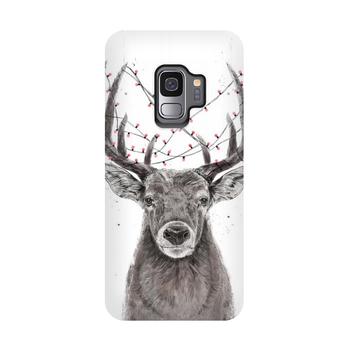 Galaxy S9 StrongFit Xmas deer II by Balazs Solti