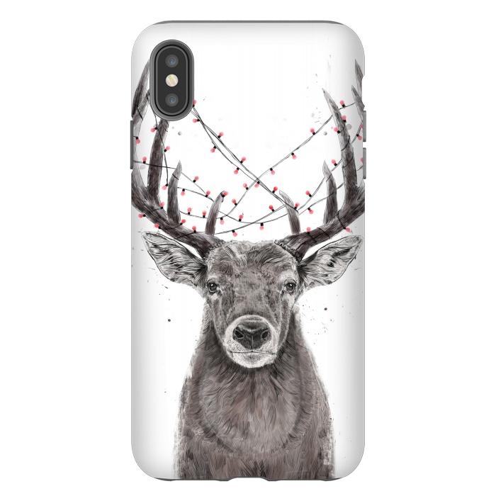 iPhone Xs Max StrongFit Xmas deer II by Balazs Solti