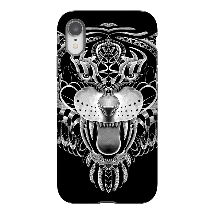 iPhone Xr StrongFit Tiger Ornate by Afif Quilimo