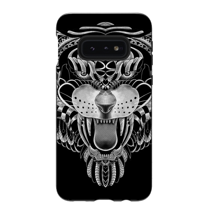 Galaxy S10e StrongFit Tiger Ornate by Afif Quilimo