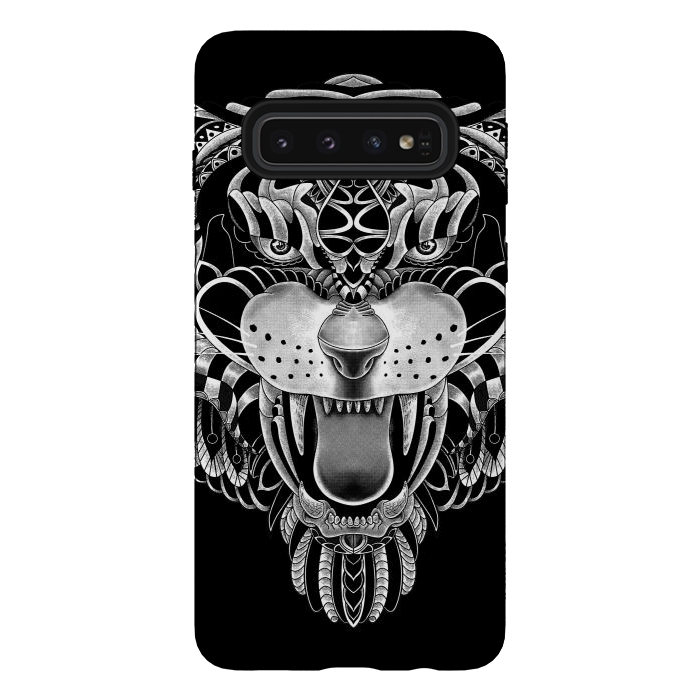 Galaxy S10 StrongFit Tiger Ornate by Afif Quilimo