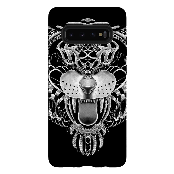 Galaxy S10 plus StrongFit Tiger Ornate by Afif Quilimo