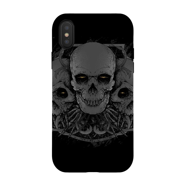 iPhone Xs / X StrongFit 3 Skull by Afif Quilimo