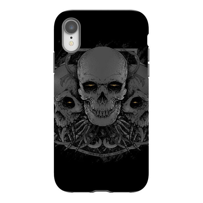 iPhone Xr StrongFit 3 Skull by Afif Quilimo