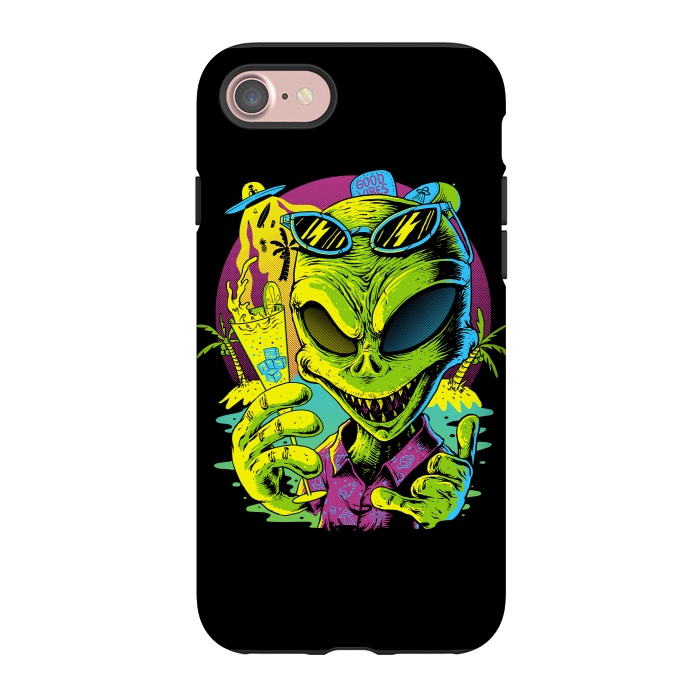 iPhone 7 StrongFit Alien Summer Vibes (Dark) by Afif Quilimo