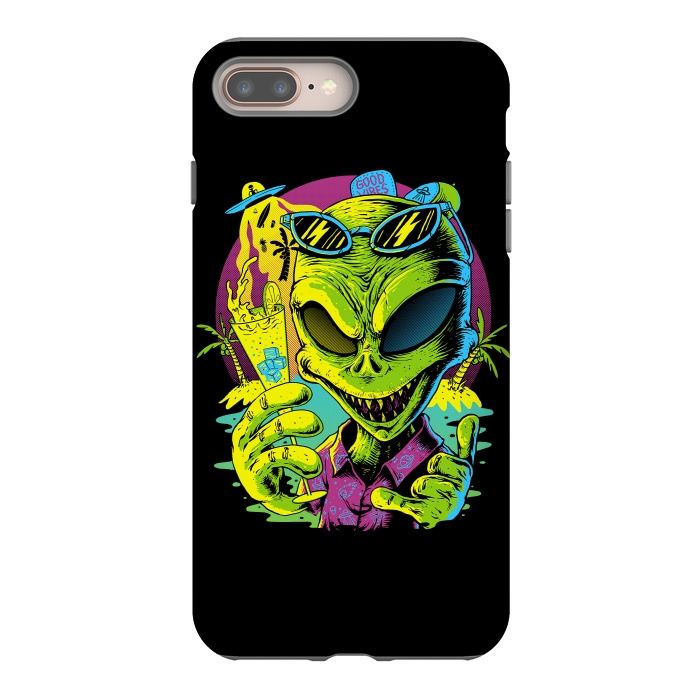 iPhone 7 plus StrongFit Alien Summer Vibes (Dark) by Afif Quilimo