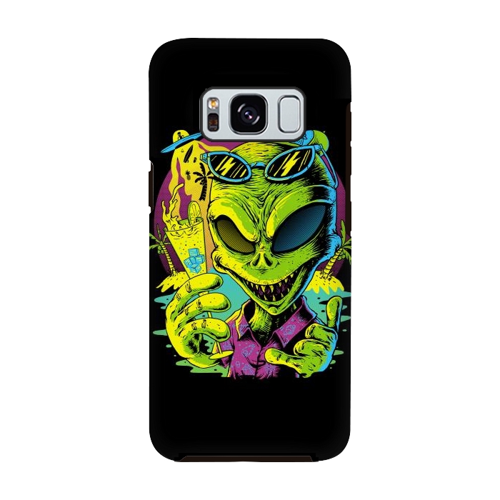 Galaxy S8 StrongFit Alien Summer Vibes (Dark) by Afif Quilimo