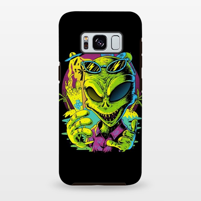 Galaxy S8 plus StrongFit Alien Summer Vibes (Dark) by Afif Quilimo