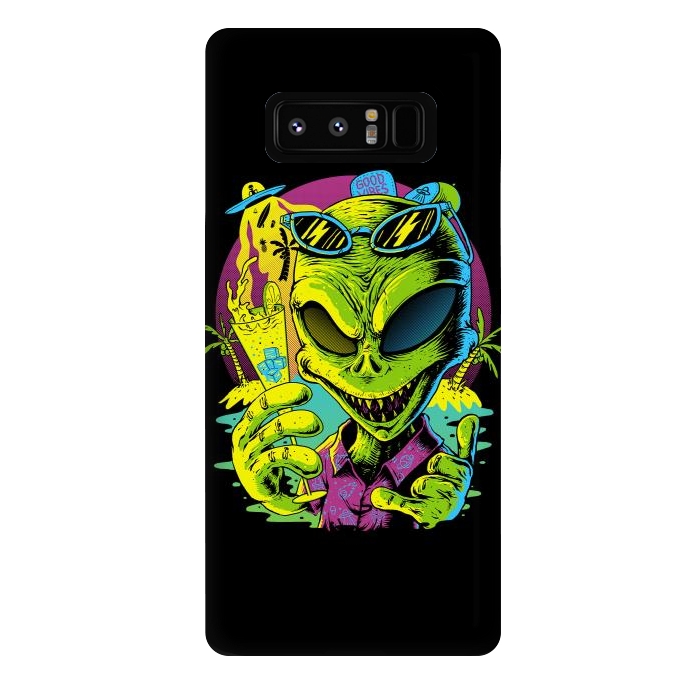 Galaxy Note 8 StrongFit Alien Summer Vibes (Dark) by Afif Quilimo