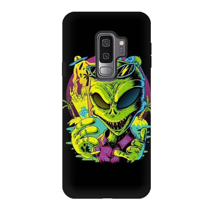 Galaxy S9 plus StrongFit Alien Summer Vibes (Dark) by Afif Quilimo