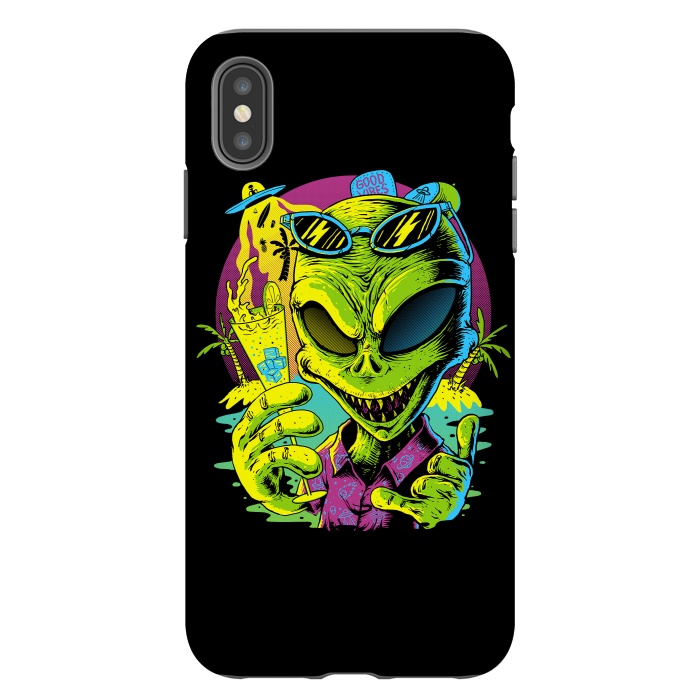 iPhone Xs Max StrongFit Alien Summer Vibes (Dark) by Afif Quilimo