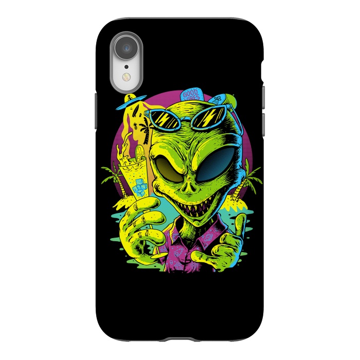 iPhone Xr StrongFit Alien Summer Vibes (Dark) by Afif Quilimo