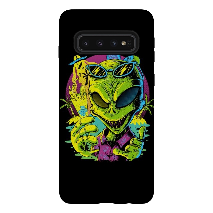 Galaxy S10 StrongFit Alien Summer Vibes (Dark) by Afif Quilimo
