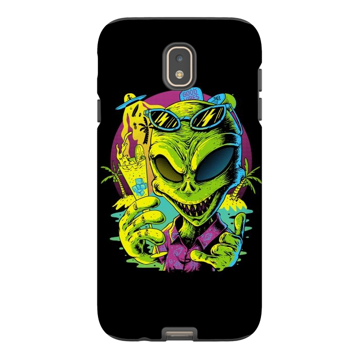 Galaxy J7 StrongFit Alien Summer Vibes (Dark) by Afif Quilimo