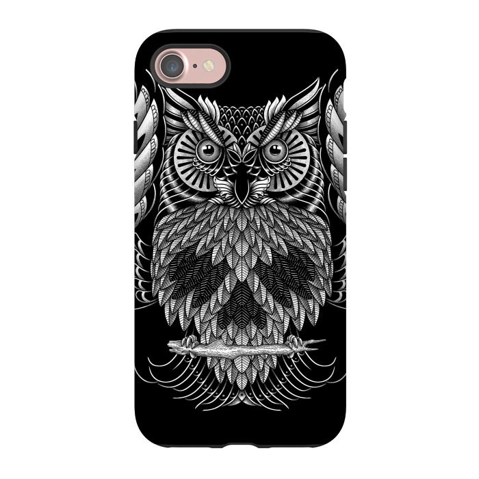 iPhone 7 StrongFit Owl Skull Ornate (Dark) by Afif Quilimo