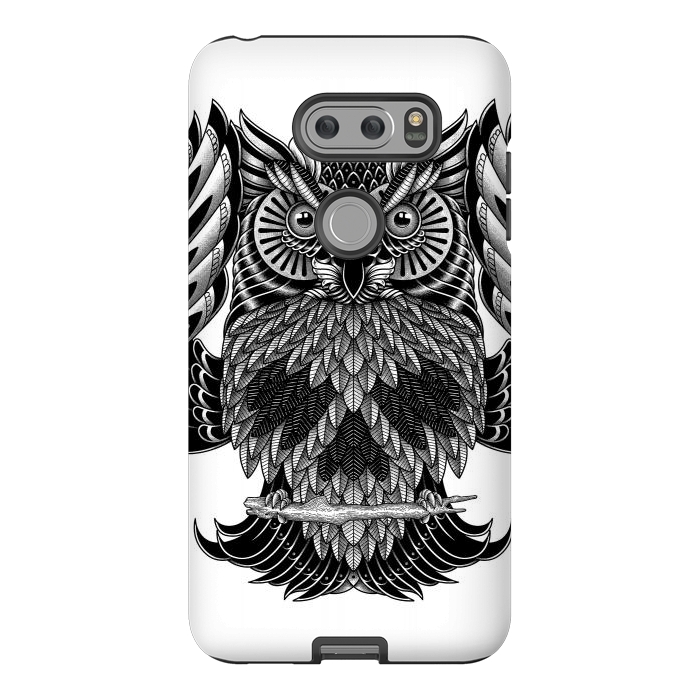 V30 StrongFit Owl Skull Ornate (White) by Afif Quilimo