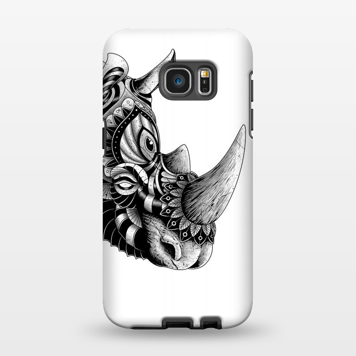 Galaxy S7 EDGE StrongFit Rhino Ornate(White) by Afif Quilimo
