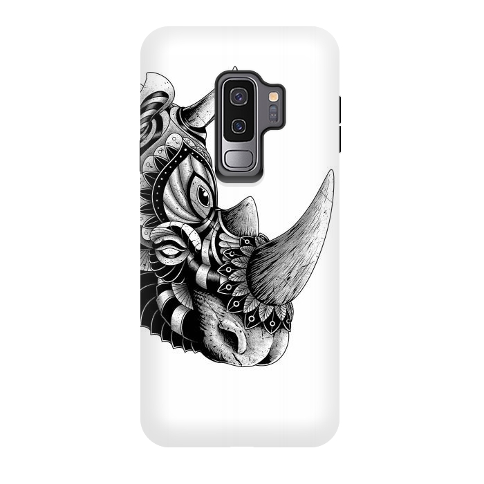 Galaxy S9 plus StrongFit Rhino Ornate(White) by Afif Quilimo