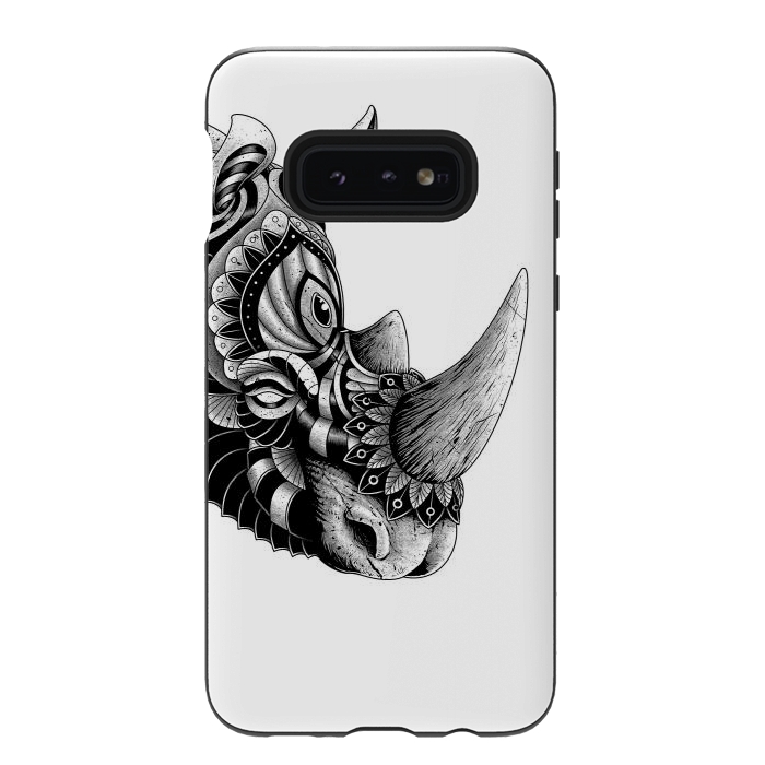 Galaxy S10e StrongFit Rhino Ornate(White) by Afif Quilimo