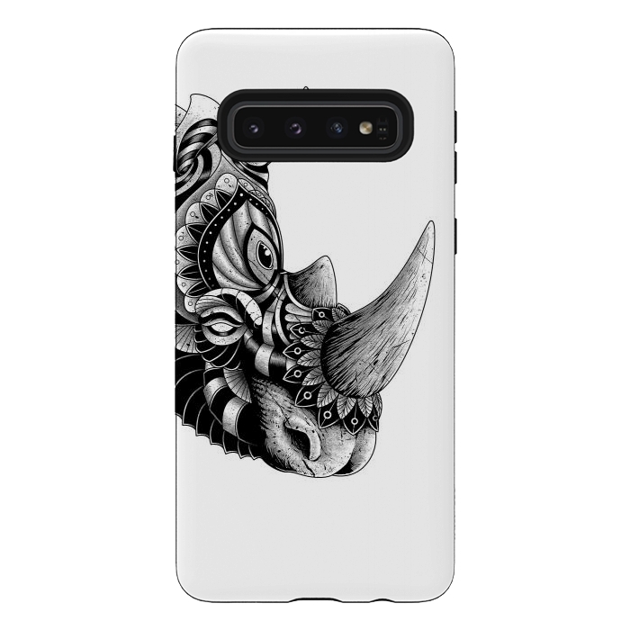 Galaxy S10 StrongFit Rhino Ornate(White) by Afif Quilimo