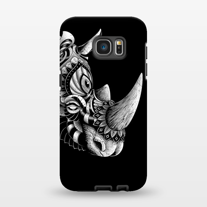 Galaxy S7 EDGE StrongFit Rhino Ornate (Black) by Afif Quilimo
