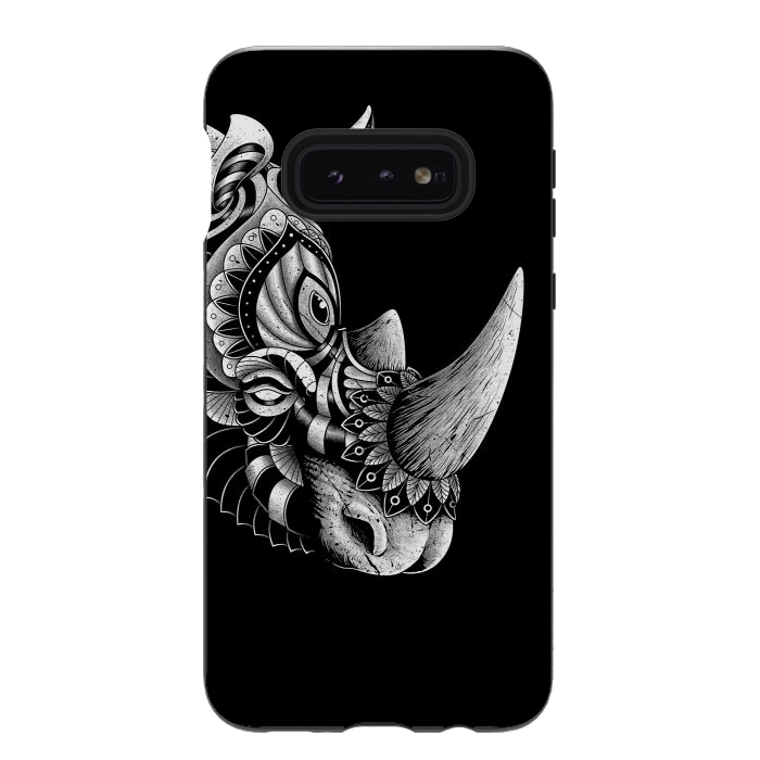 Galaxy S10e StrongFit Rhino Ornate (Black) by Afif Quilimo