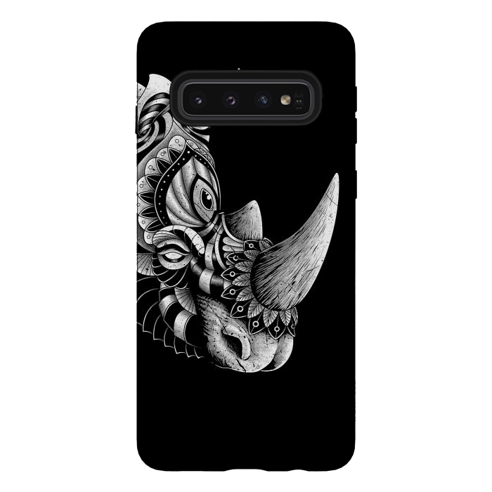 Galaxy S10 StrongFit Rhino Ornate (Black) by Afif Quilimo