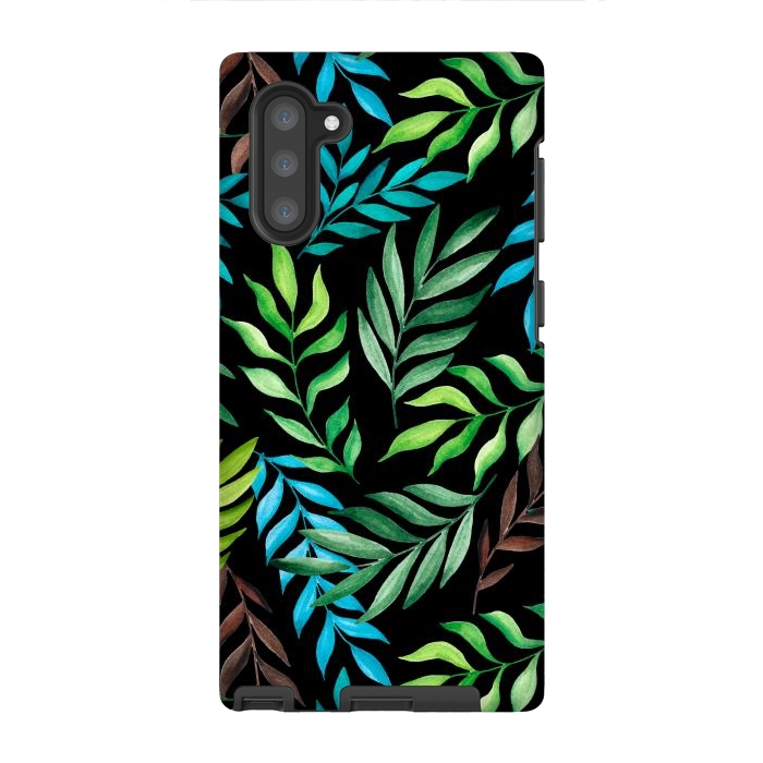 Galaxy Note 10 StrongFit Tropical leaves by Julia Badeeva
