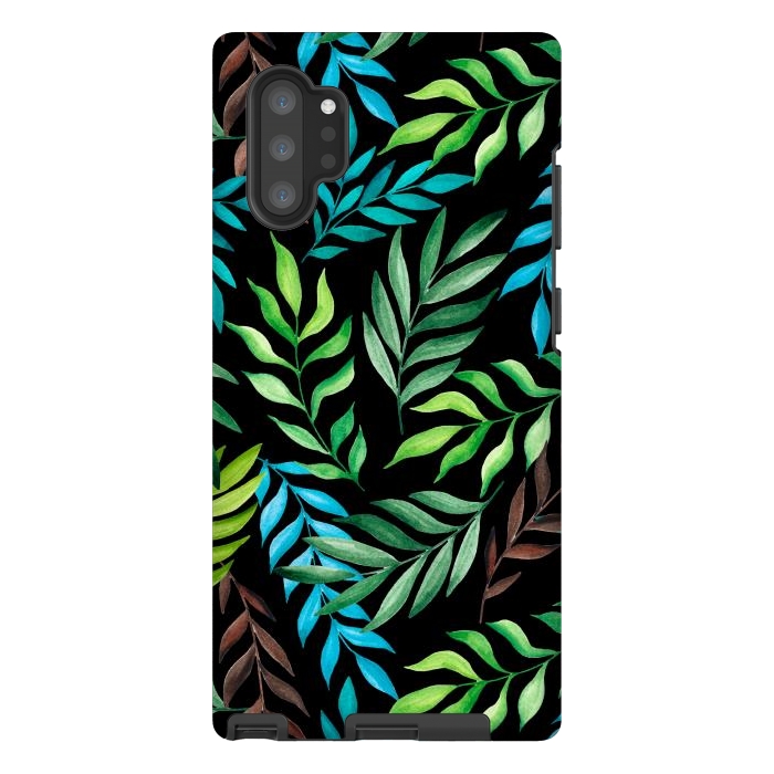 Galaxy Note 10 plus StrongFit Tropical leaves by Julia Badeeva