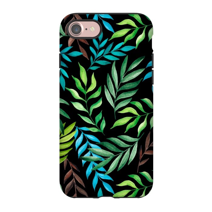 iPhone 7 StrongFit Tropical leaves by Julia Badeeva