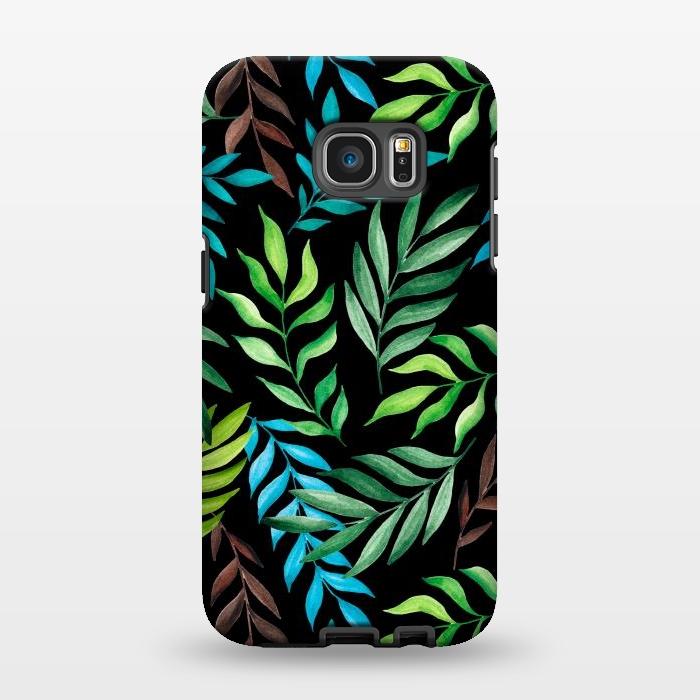 Galaxy S7 EDGE StrongFit Tropical leaves by Julia Badeeva