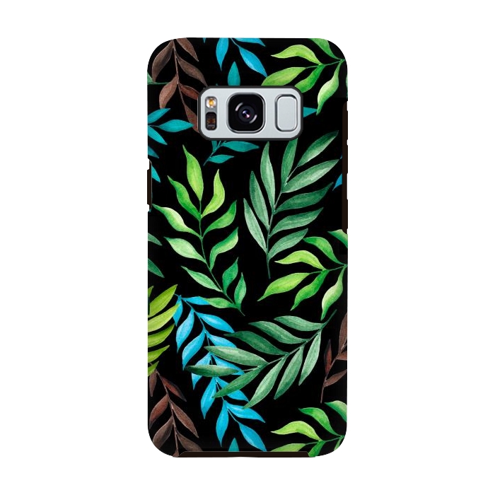 Galaxy S8 StrongFit Tropical leaves by Julia Badeeva
