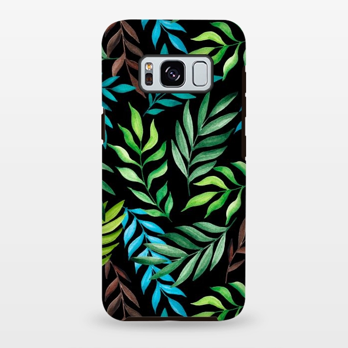 Galaxy S8 plus StrongFit Tropical leaves by Julia Badeeva