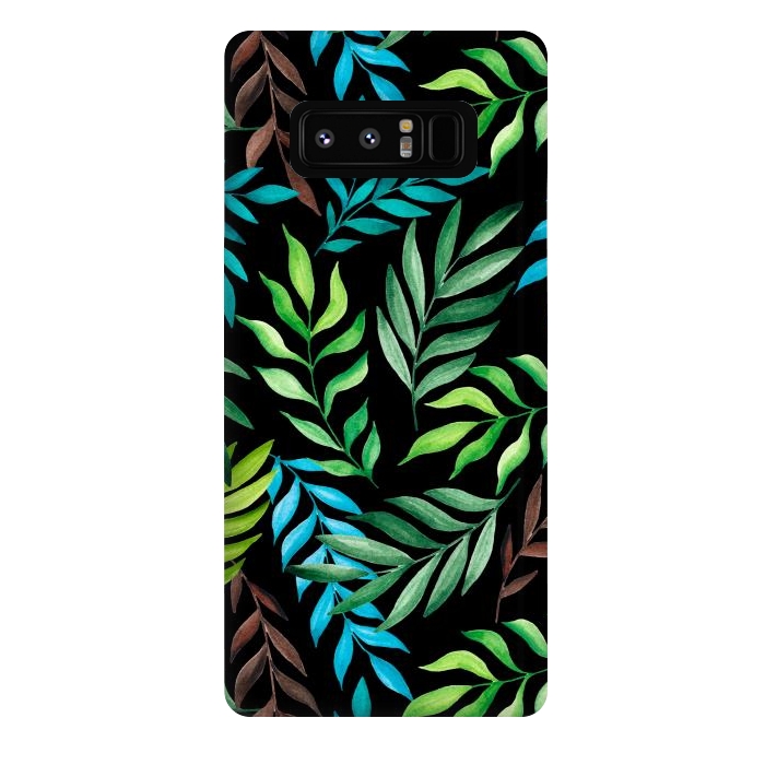 Galaxy Note 8 StrongFit Tropical leaves by Julia Badeeva